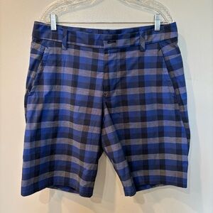 Lululemon Golf Plaid Chino Pockets Shorts Men’s Size 36
